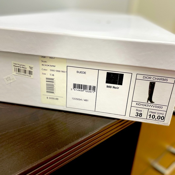 Christian Dior Black Suede Over the Knee Boots - Picture 7 of 7